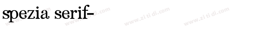 Spezia Serif字体转换